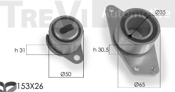 TREVI AUTOMOTIVE Zobsiksnas komplekts KD1096